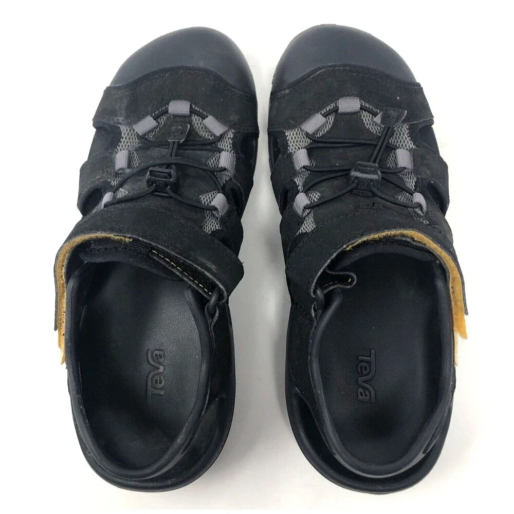 Teva Flintwood Black Hiking Sandals Mens Size 8 Outdoors Trail Water/Land Shoe